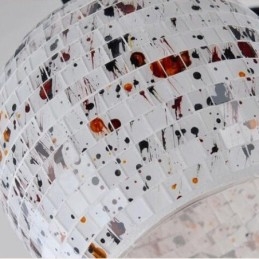 9 נברשת משולבת בסגנון ים תיכוני בהיר עם גוון זכוכית