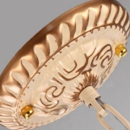 11 נברשת מתכת משולבת בסגנון ים תיכוני בהיר עם גוון זכוכית