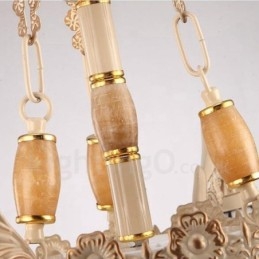 11 נברשת מתכת משולבת בסגנון ים תיכוני בהיר עם גוון זכוכית