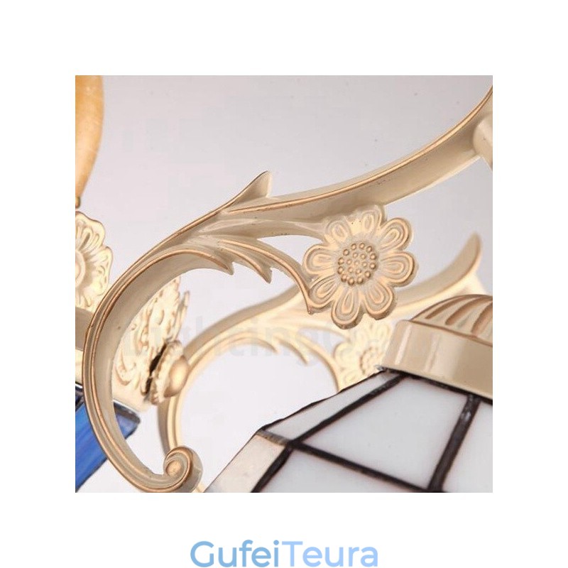 11 נברשת מתכת משולבת בסגנון ים תיכוני בהיר עם גוון זכוכית