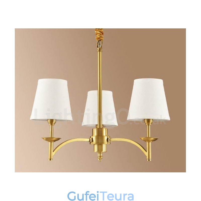 3 אור כפרי לודג' משולבת מתכת נחושת נברשת