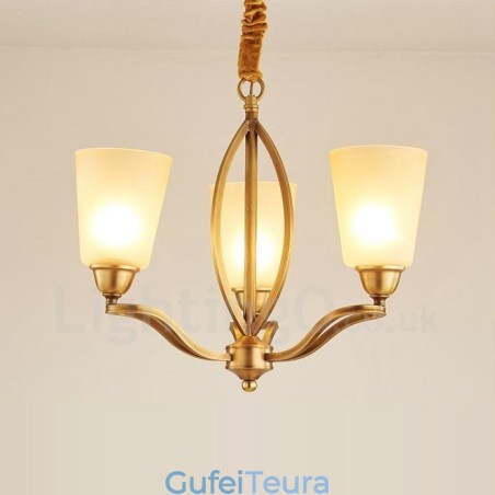 3 אור כפרי לודג' משולבת מתכת נחושת נברשת