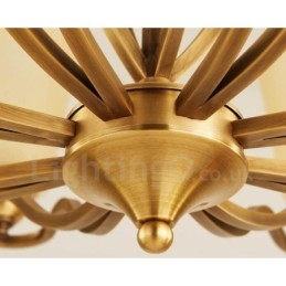 נברשת מתכת משולבת 10 אור כפרי לודג'