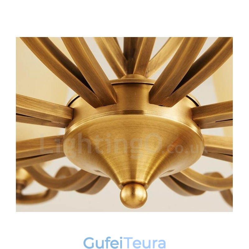 נברשת מתכת משולבת 10 אור כפרי לודג'