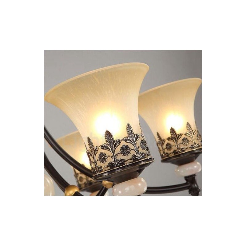 3 נברשת מתכת משולבת קלאסית מסורתית קלה