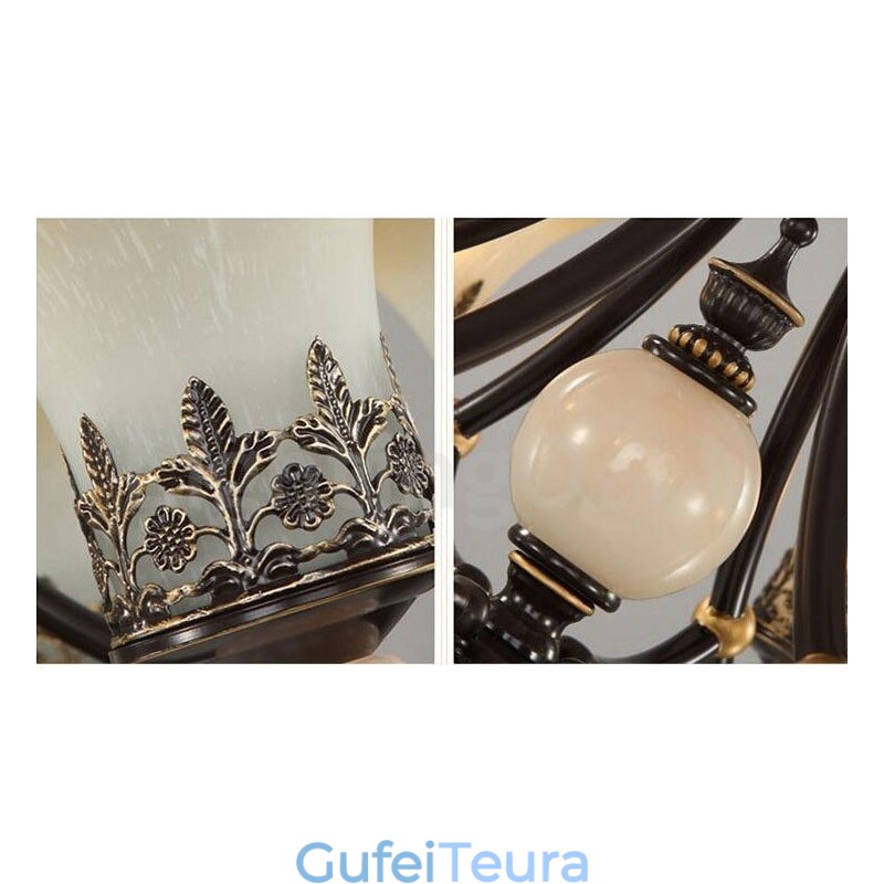 6 נברשת מתכת משולבת קלאסית מסורתית קלה