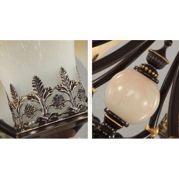 6 נברשת מתכת משולבת קלאסית מסורתית קלה