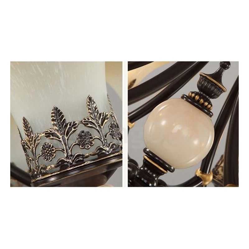 6 נברשת מתכת משולבת קלאסית מסורתית קלה