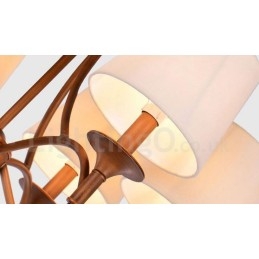 8 נברשת מתכת משולבת כפרית אור