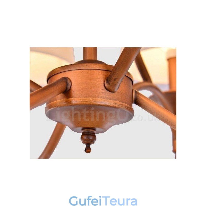 8 נברשת מתכת משולבת כפרית אור