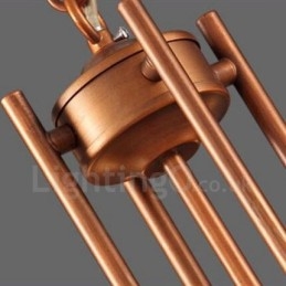 8 נברשת מתכת משולבת כפרית אור