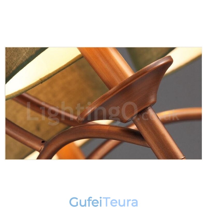 8 נברשת מתכת משולבת כפרית אור