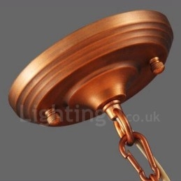 8 נברשת מתכת משולבת כפרית אור