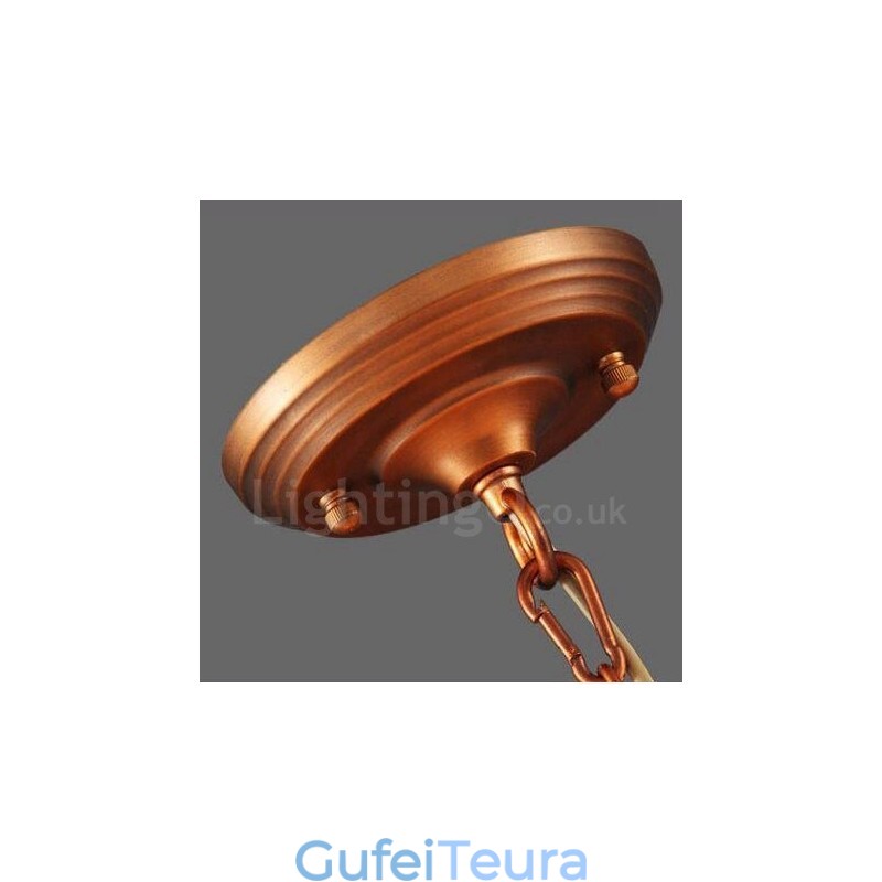 8 נברשת מתכת משולבת כפרית אור