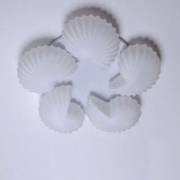 Conch 5 Light Traditional Classic Chandelier משולבת עם גוון זכוכית