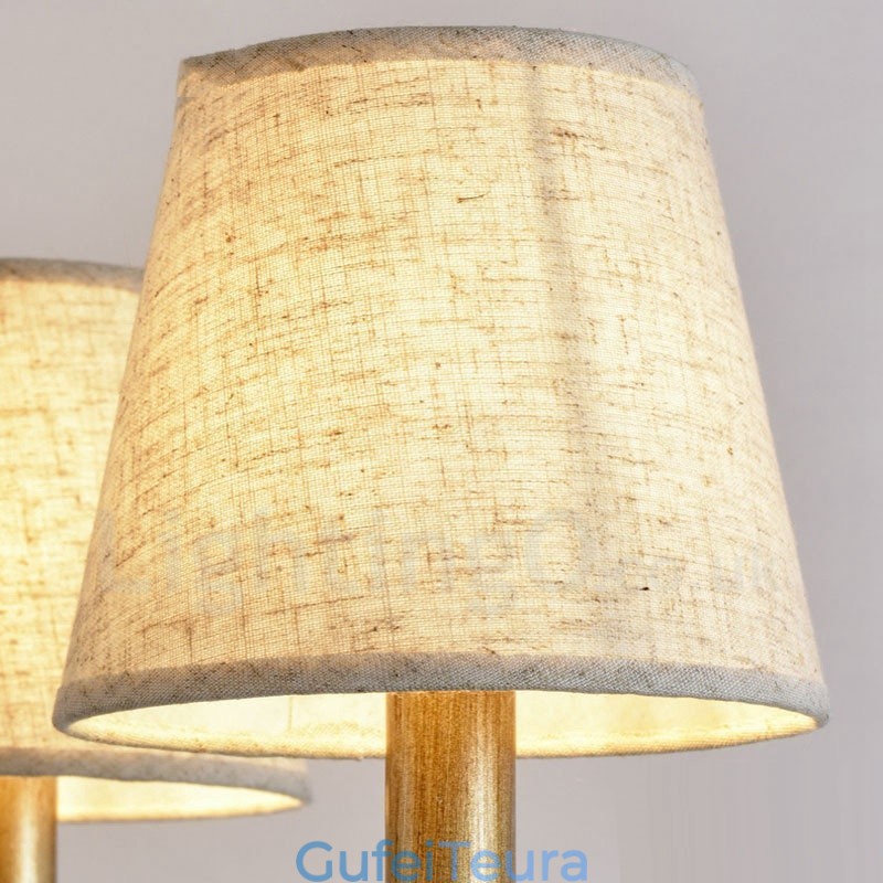 6 נברשת מתכת משולבת כפרית אור