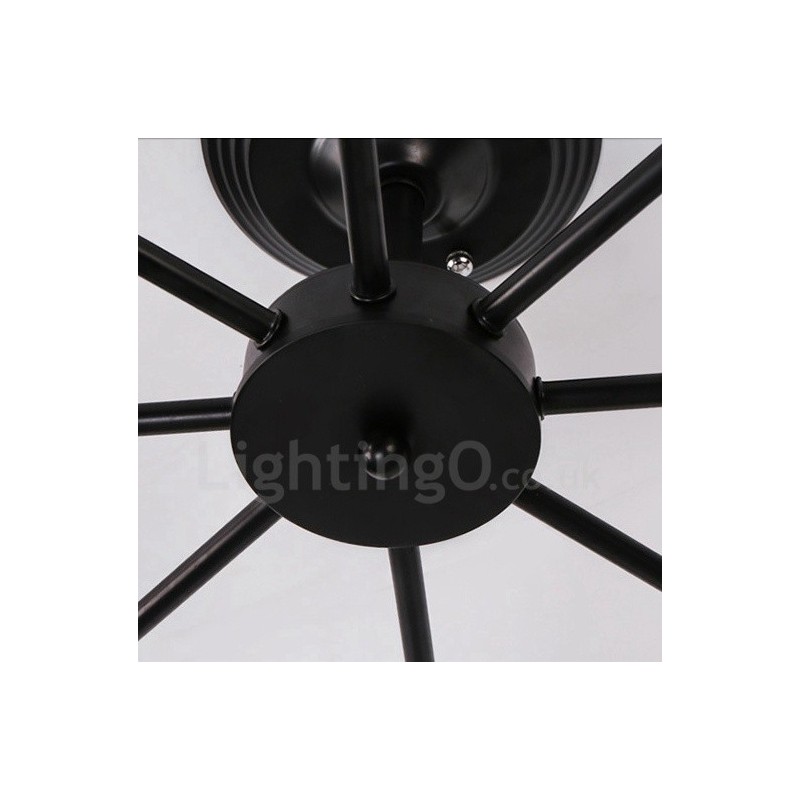 8 נברשת משולבת כפרית אור