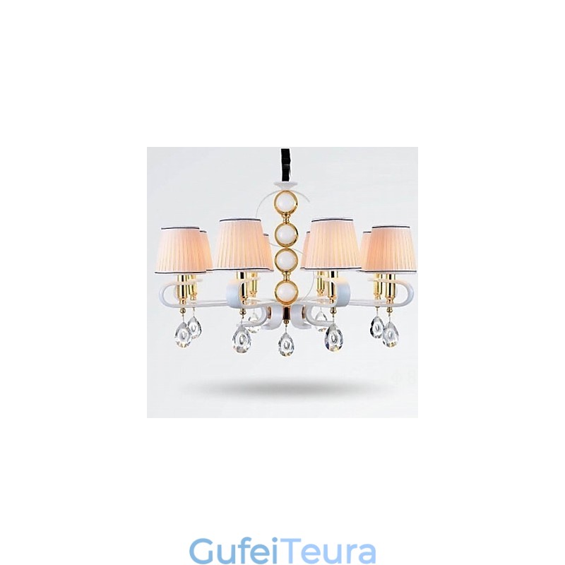 נברשת בד 8 אור מודרני מינימליסטי מנורה בדרגה גבוהה