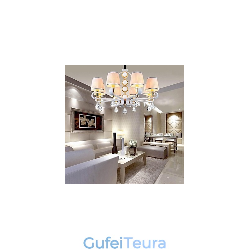 נברשת בד 8 אור מודרני מינימליסטי מנורה בדרגה גבוהה