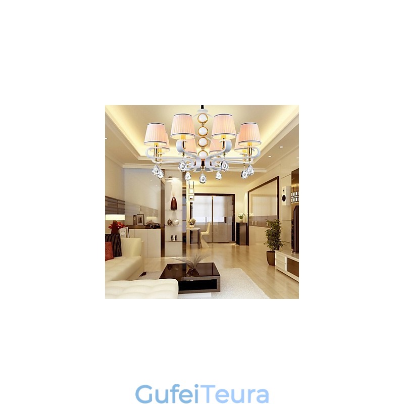 נברשת בד 8 אור מודרני מינימליסטי מנורה בדרגה גבוהה