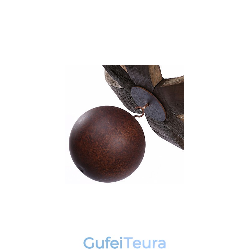 תליון עץ וינטג' אמריקאי כפרי Winerel נברשת מנורת מגורים ומנורה