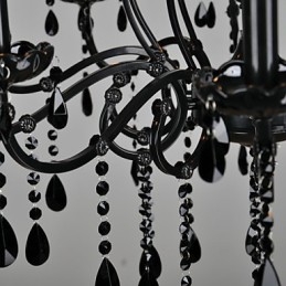 נברשת קריסטל מודרני עכשווי קריסטל 10 מתכת קלה