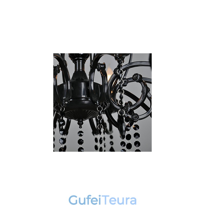 נברשת קריסטל מודרני עכשווי קריסטל 10 מתכת קלה