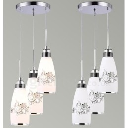 3 אור תליון מתכת מודרני עכשווי משולב