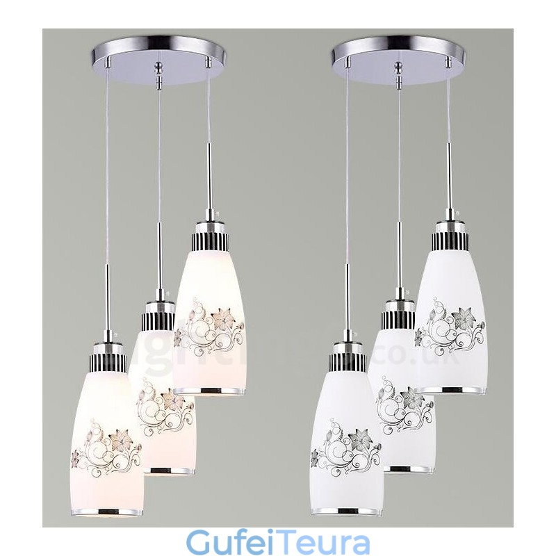 3 אור תליון מתכת מודרני עכשווי משולב