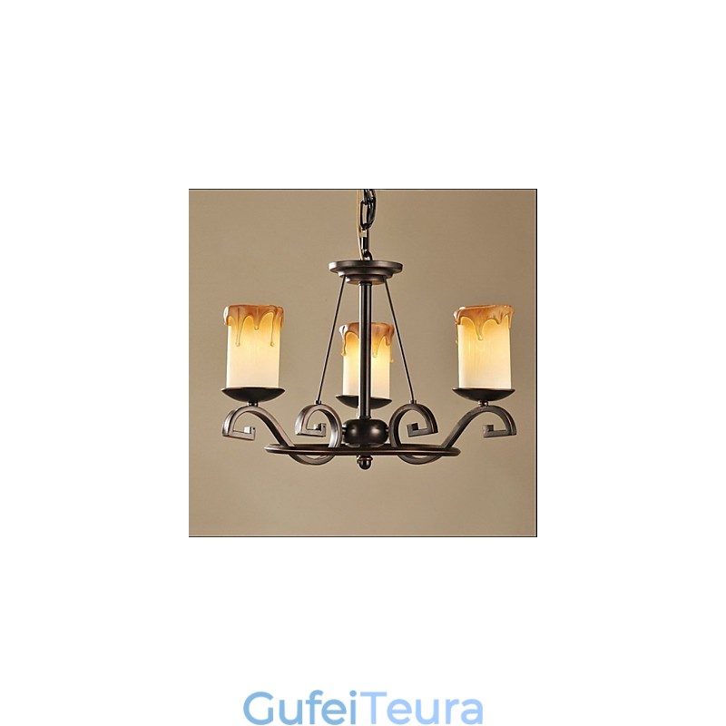 למד את מנורת הנרות העתיקה נברשת ברזל