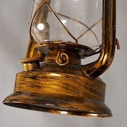 תאורת תליון מתכת בסגנון כפרי לודג' וינטג' רטרו מיני