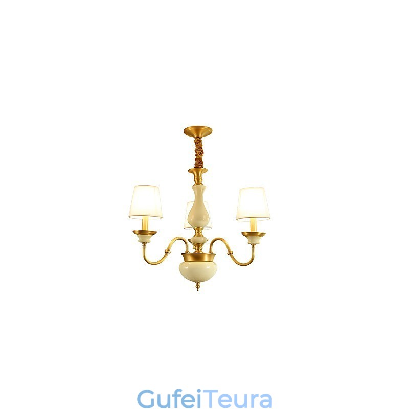 כל נברשת נחושת ירקן דקורטיבית