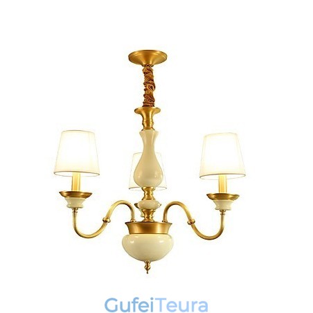 כל נברשת נחושת ירקן דקורטיבית