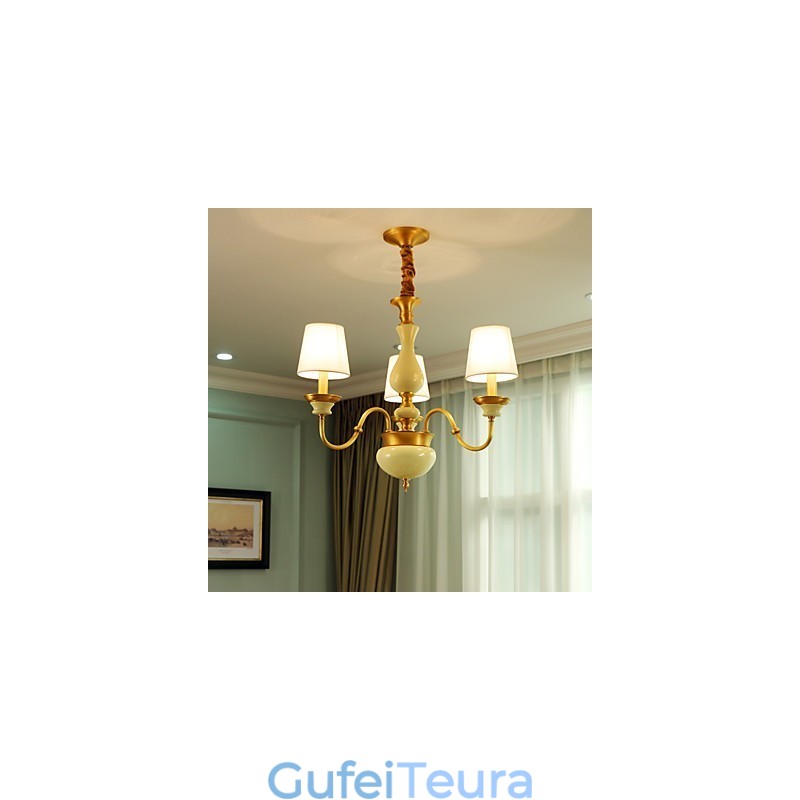 כל נברשת נחושת ירקן דקורטיבית