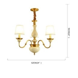 כל נברשת נחושת ירקן דקורטיבית