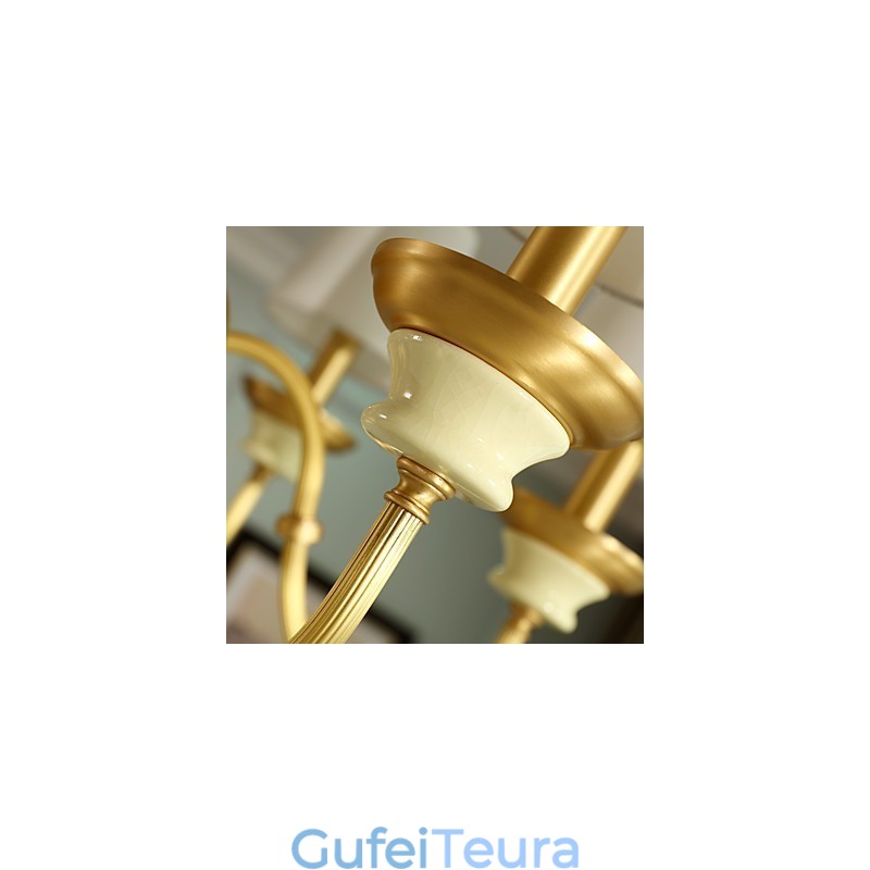 כל נברשת נחושת ירקן דקורטיבית