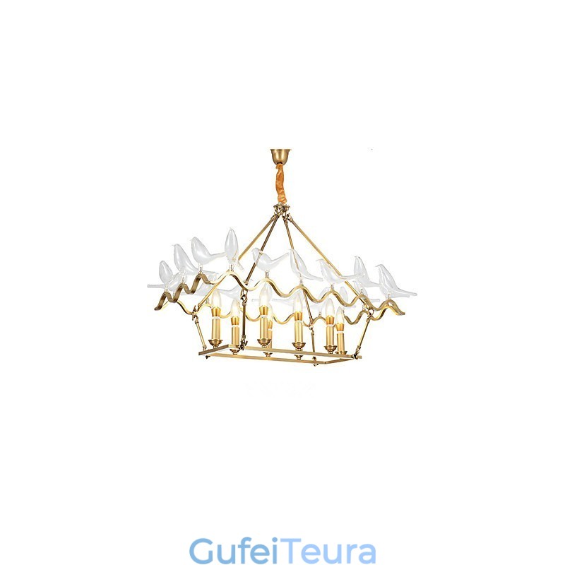 תכונת פליז מודרנית עכשווית עבור מעצבים נברשת מתכת