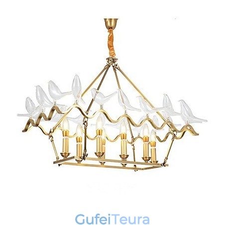 תכונת פליז מודרנית עכשווית עבור מעצבים נברשת מתכת