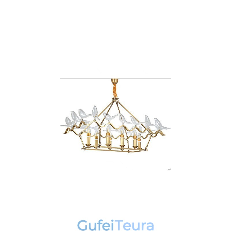 תכונת פליז מודרנית עכשווית עבור מעצבים נברשת מתכת