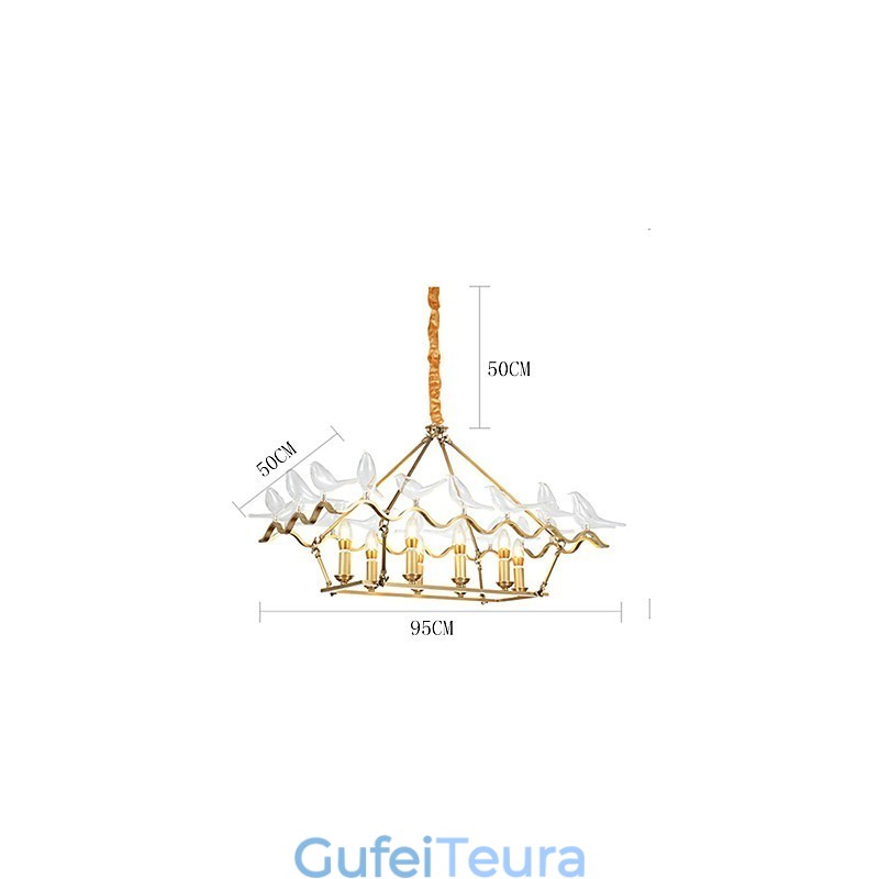 תכונת פליז מודרנית עכשווית עבור מעצבים נברשת מתכת