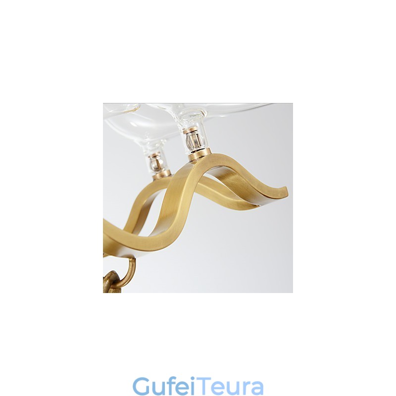 תכונת פליז מודרנית עכשווית עבור מעצבים נברשת מתכת