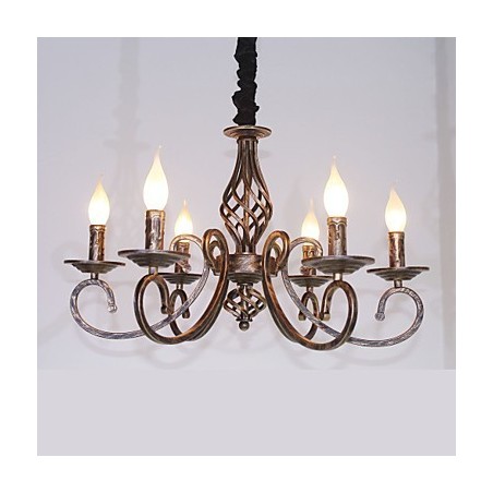 מנורת רטרו פשוטה מנורה מנורה בצבע נחושת מנורת נר