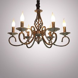 מנורת רטרו פשוטה מנורה מנורה בצבע נחושת מנורת נר