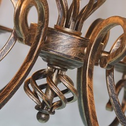 מנורת רטרו פשוטה מנורה מנורה בצבע נחושת מנורת נר