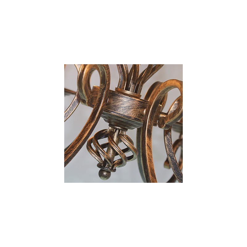 מנורת רטרו פשוטה מנורה מנורה בצבע נחושת מנורת נר