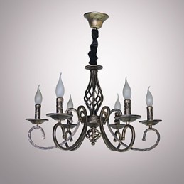 מנורת רטרו פשוטה מנורה מנורה בצבע נחושת מנורת נר