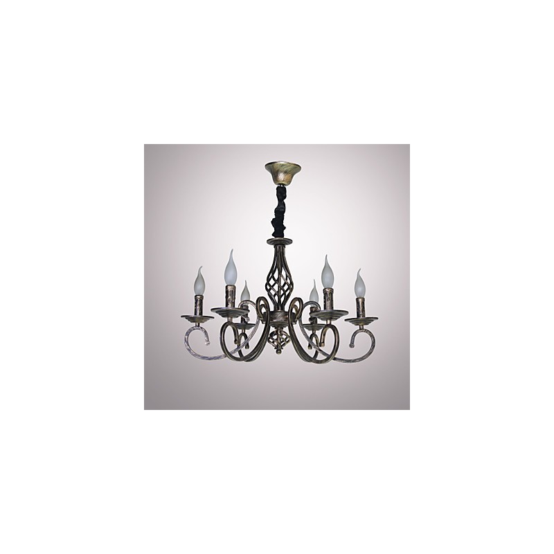 מנורת רטרו פשוטה מנורה מנורה בצבע נחושת מנורת נר