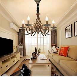 מנורת רטרו פשוטה מנורה מנורה בצבע נחושת מנורת נר