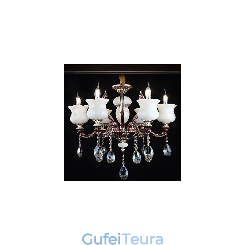 מנורת תליון סגסוגת אבץ ירקן 6 אור נברשת