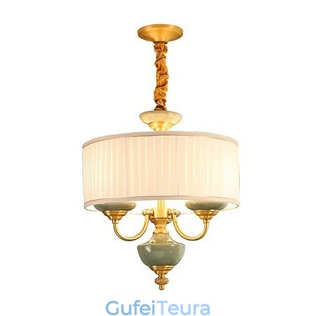 כל נברשת נחושת ירקן דקורטיבית